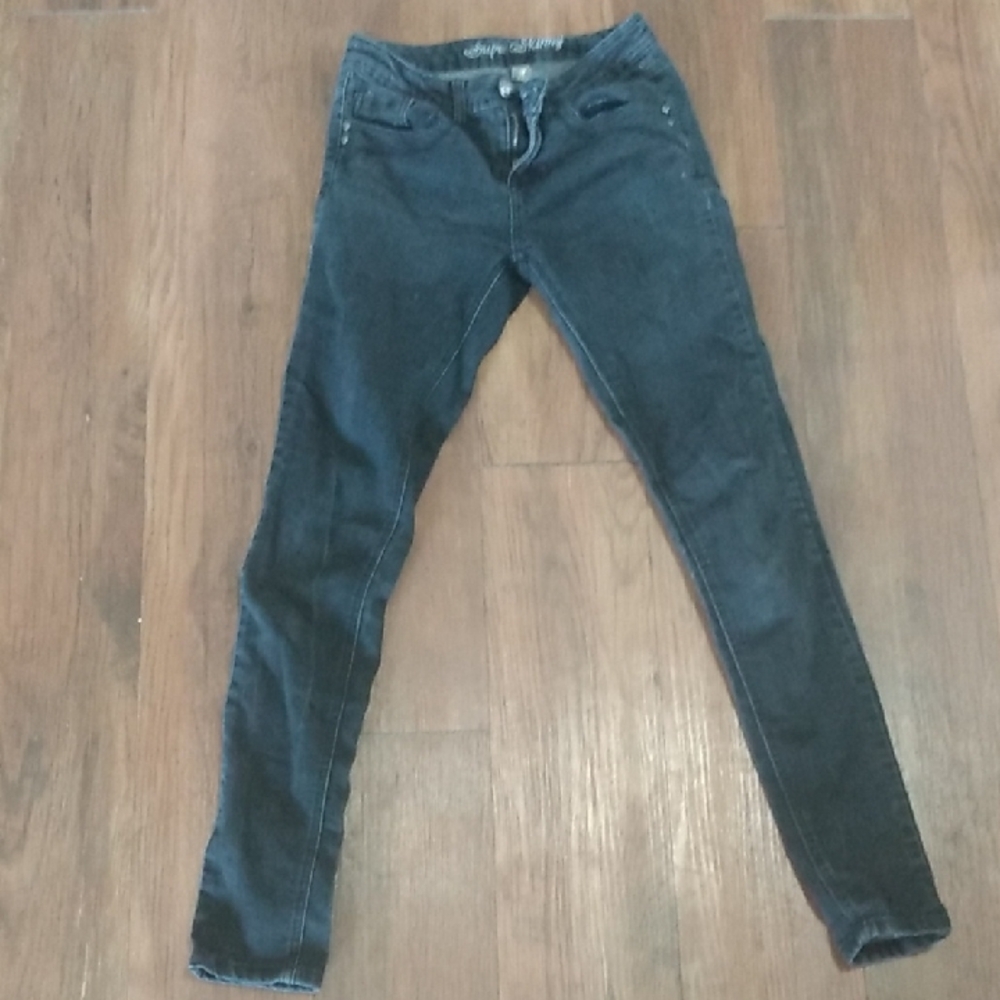 Faded Black Super Skinny Jeans Hot Topic
